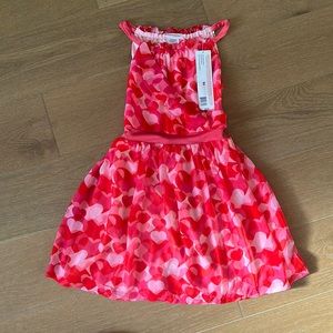 NWT American girl pink heart dress. Size 14 never worn with tags